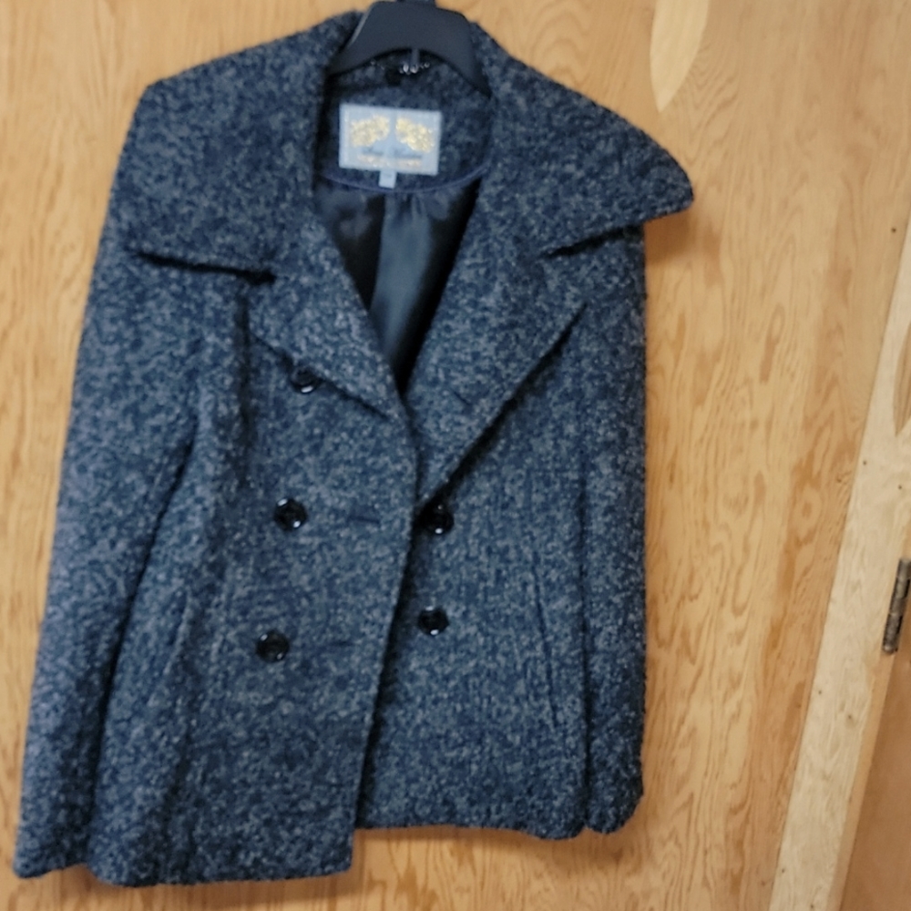 STEVE MADDEN Wool Coat Black/Gray Size S/P
